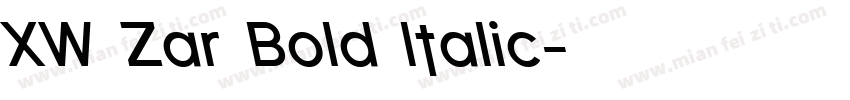 XW Zar Bold Italic字体转换